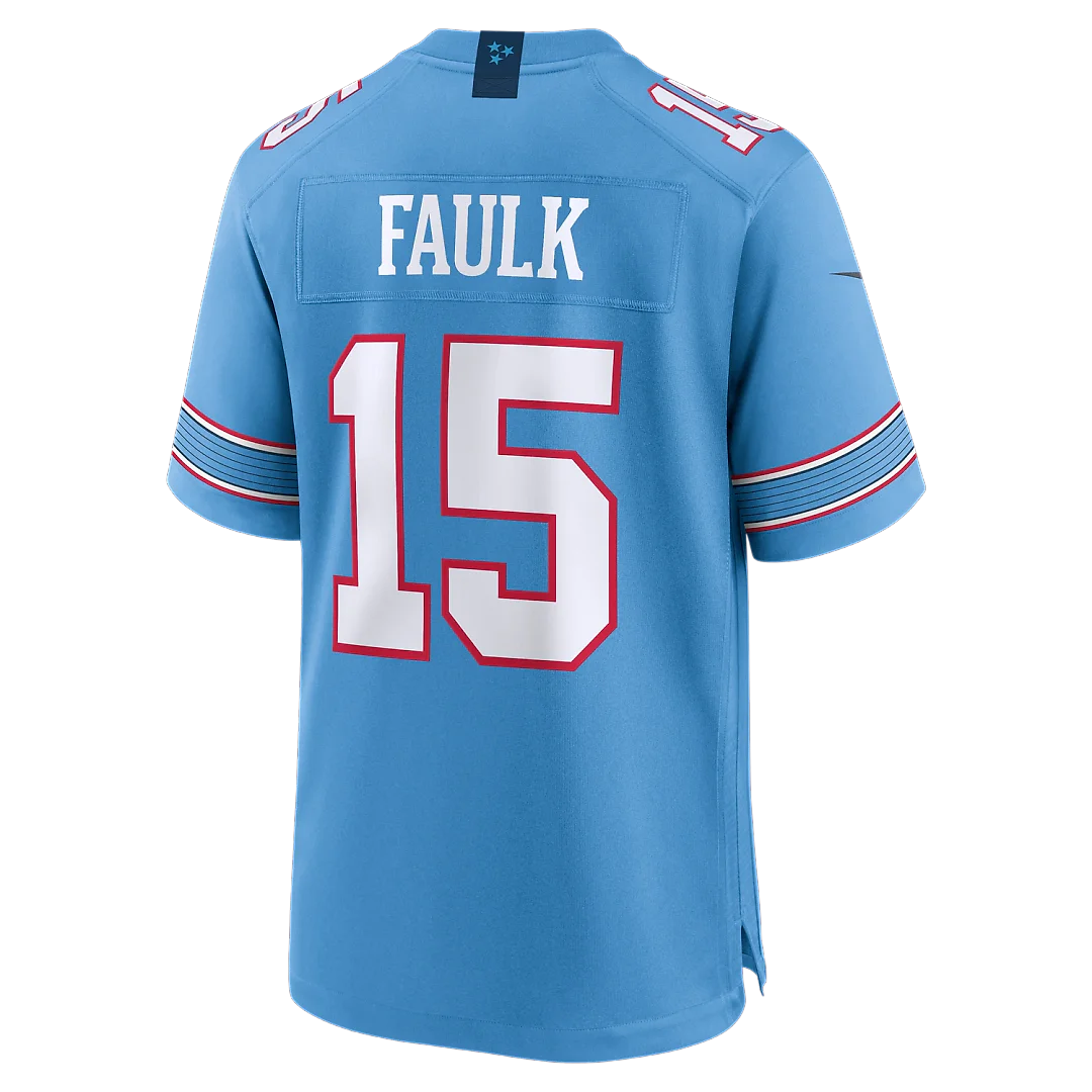 Zennovawear Keldric Faulk Tennessee Titans 2026 NFL Draft First Round Pick No.31 Game Jersey - Light Blue