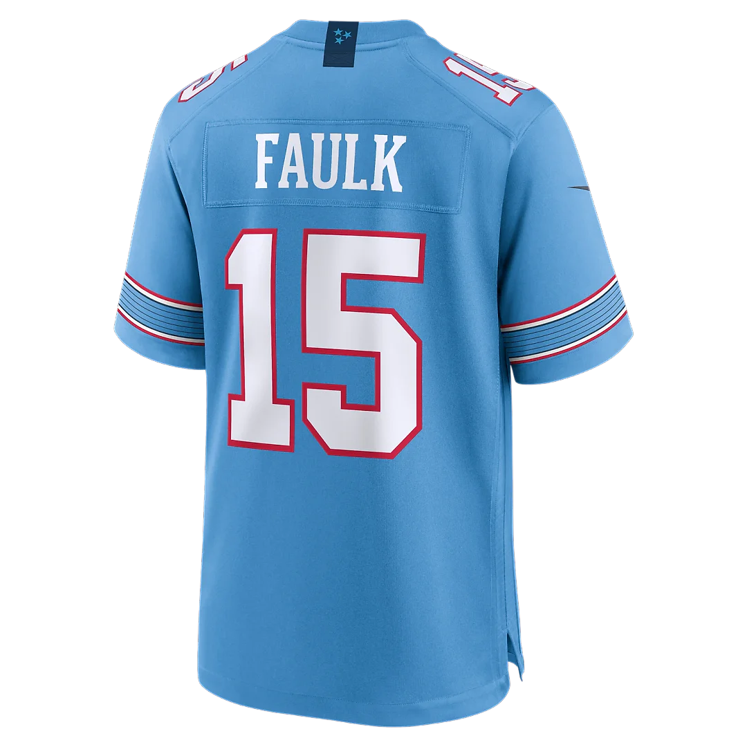 Zennovawear Keldric Faulk Tennessee Titans Team Game Jersey - Light Blue