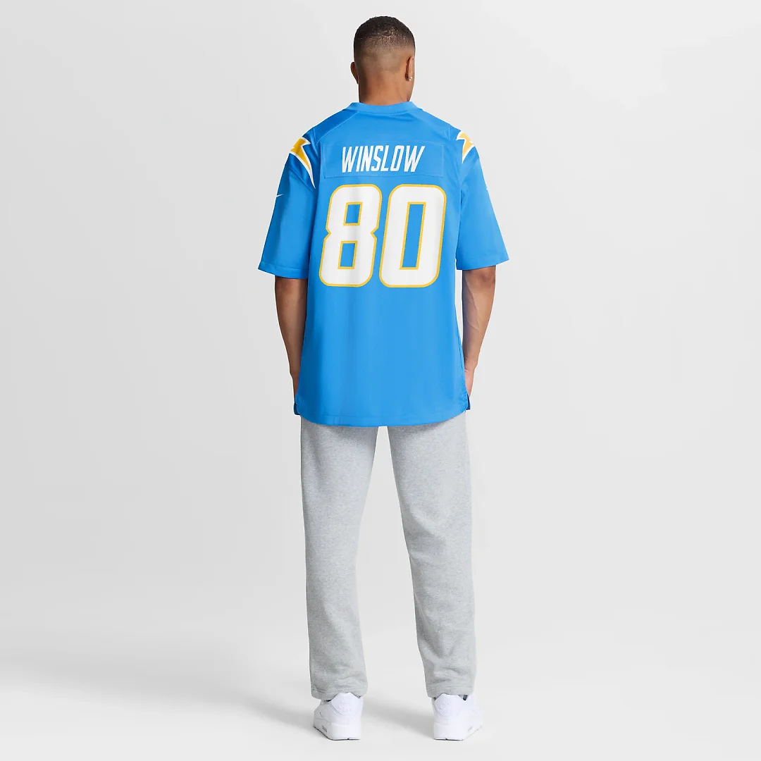 Zennovawear Kellen Winslow Los Angeles Chargers Game Retired Player Jersey - Powder Blue