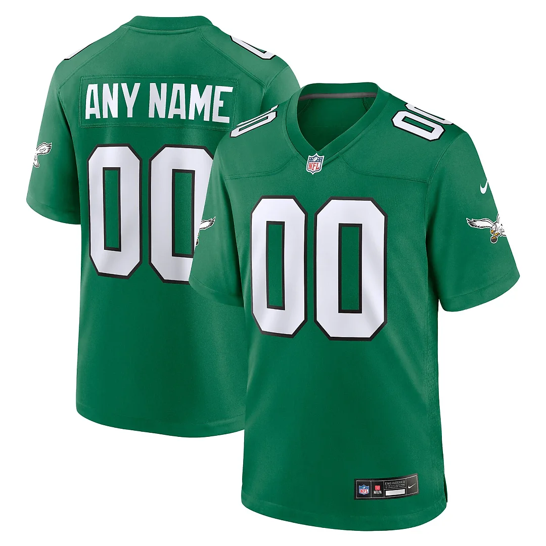 Zennovawear Philadelphia Eagles Alternate Custom Game Jersey - Kelly Green