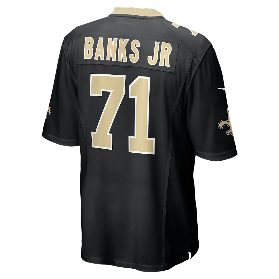 Zennovawear Kelvin Banks Jr. New Orleans Saints Game Player Jersey - Black