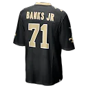 Zennovawear Kelvin Banks Jr. New Orleans Saints Game Player Jersey - Black