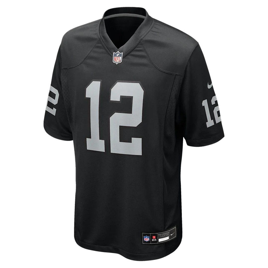 Zennovawear Ken Stabler Las Vegas Raiders Game Retired Player Jersey - Black
