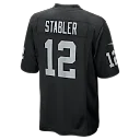 Zennovawear Ken Stabler Las Vegas Raiders Game Retired Player Jersey - Black
