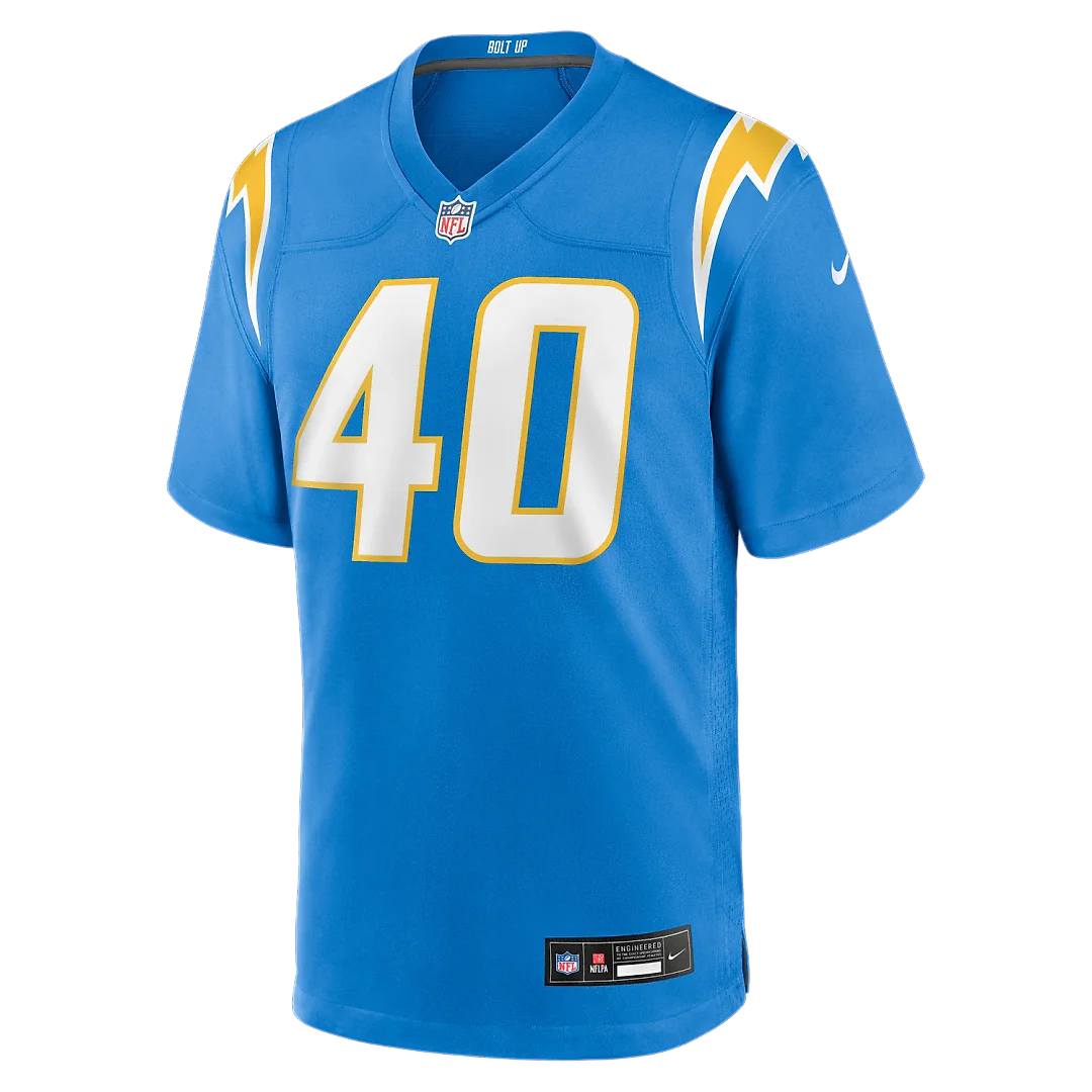 Zennovawear Kendall Williamson Los Angeles Chargers Team Game Jersey - Powder Blue
