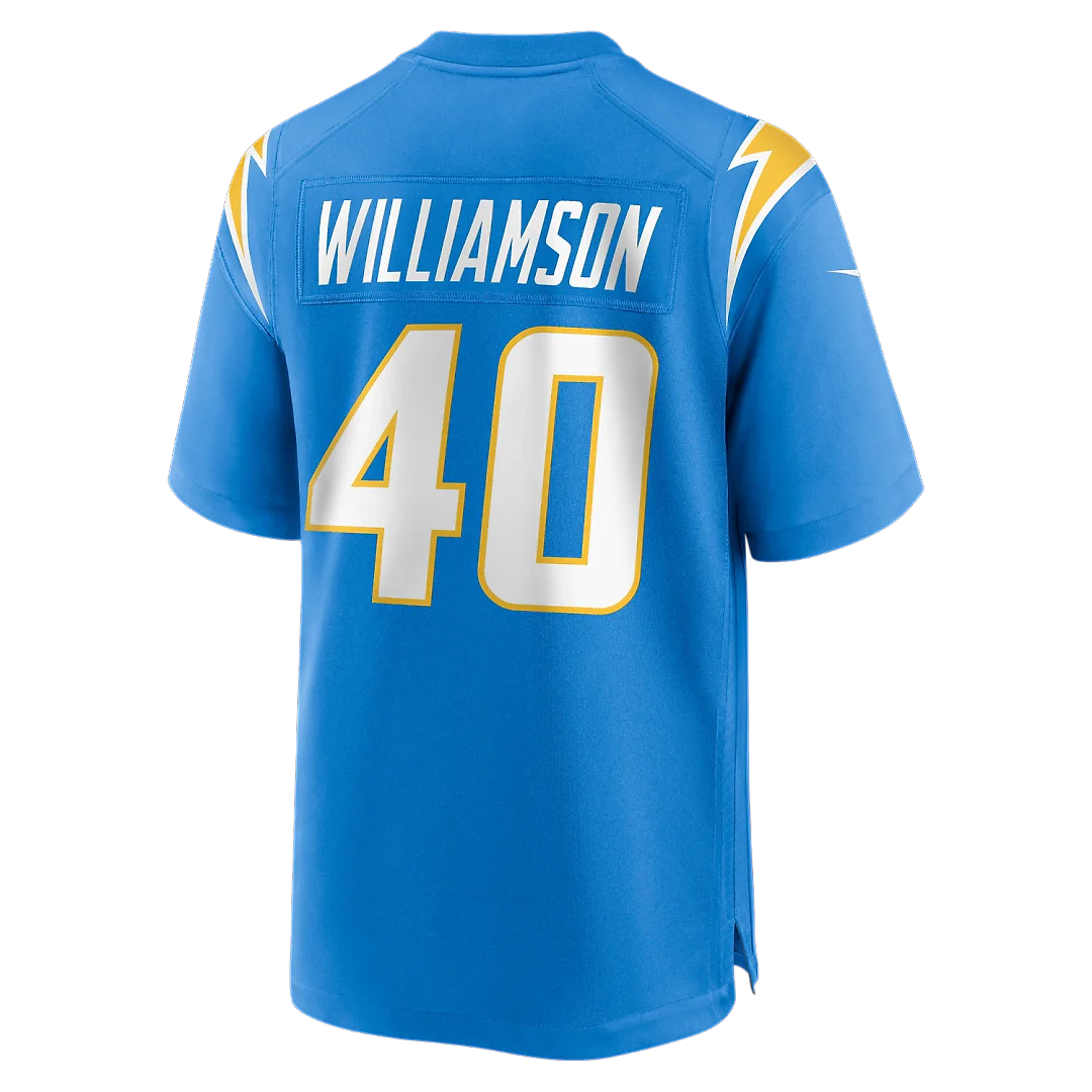 Zennovawear Kendall Williamson Los Angeles Chargers Team Game Jersey - Powder Blue