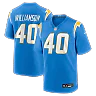 Zennovawear Kendall Williamson Los Angeles Chargers Team Game Jersey - Powder Blue