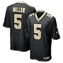 Zennovawear Kendre Miller New Orleans Saints Team Game Jersey - Black