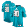 Zennovawear Kenneth Grant Miami Dolphins Team Game Jersey - Aqua