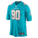 Zennovawear Kenneth Grant Miami Dolphins Team Game Jersey - Aqua