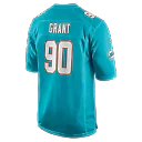 Zennovawear Kenneth Grant Miami Dolphins Team Game Jersey - Aqua