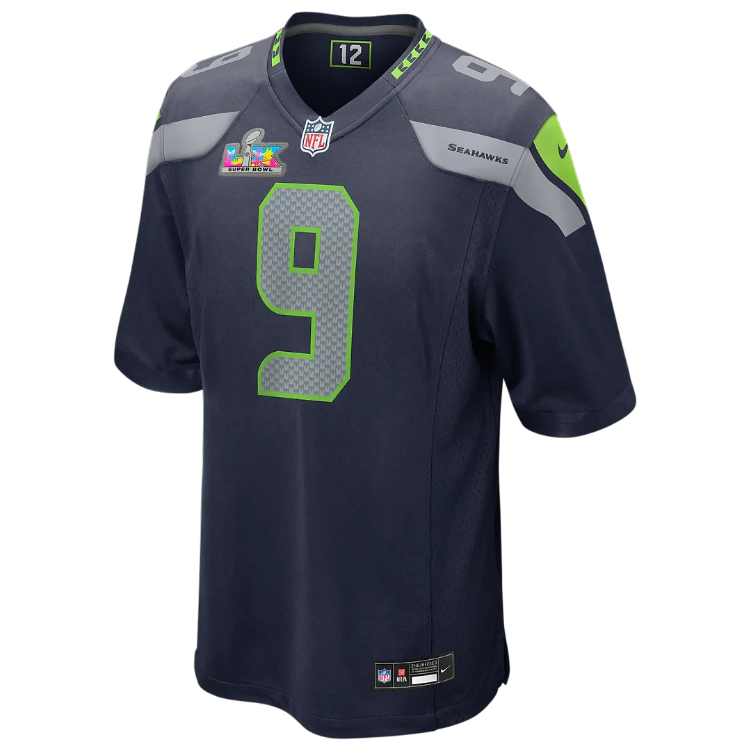 Zennovawear Kenneth Walker III Seattle Seahawks Super Bowl LX Patch Game Jersey - College Navy