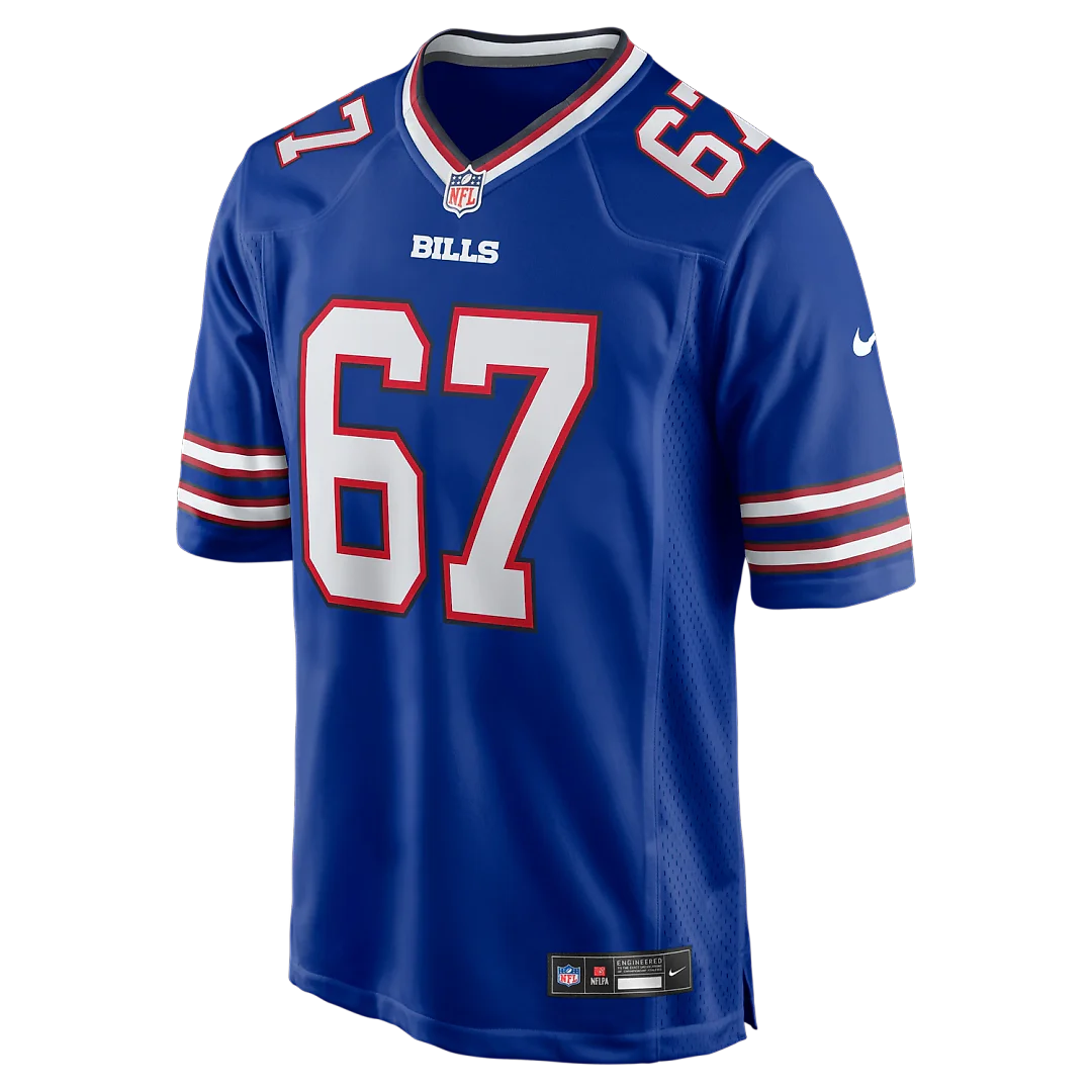 Zennovawear Kent Hull Buffalo Bills Game Retired Player Jersey - Royal