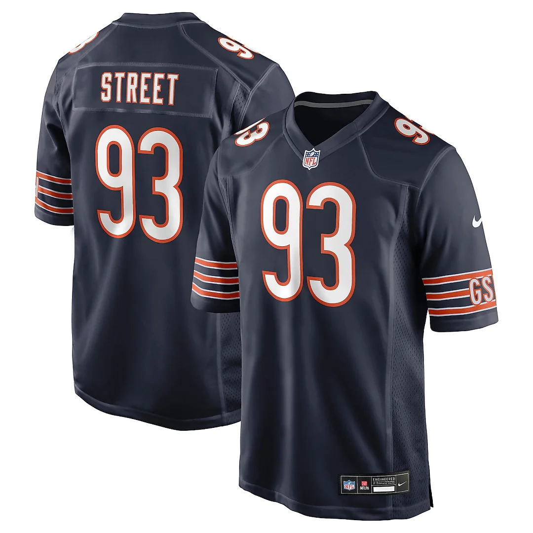 Zennovawear Kentavius Street Chicago Bears Team Game Jersey - Navy