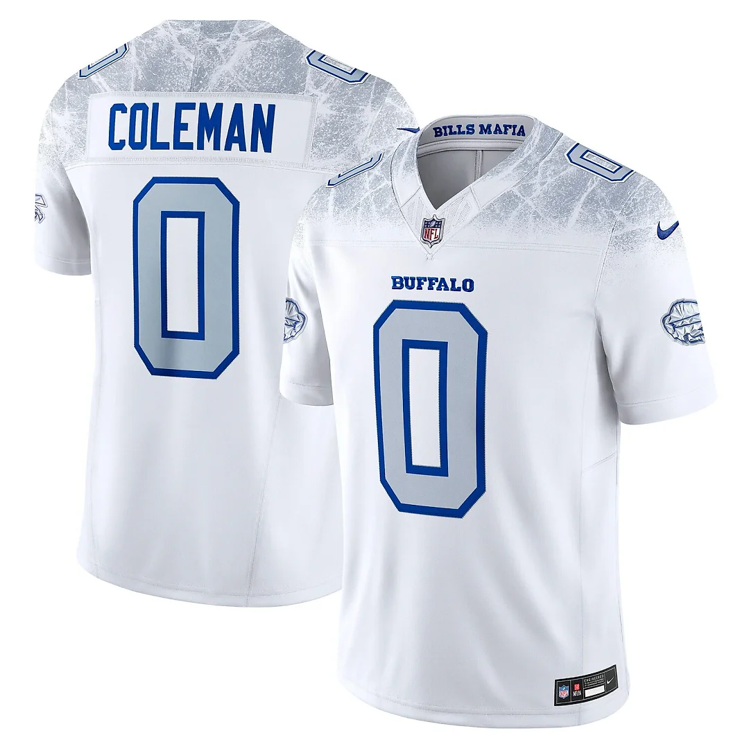 Zennovawear Keon Coleman Buffalo Bills 2025 Rivalries Collection Stitched Limited Jersey - White