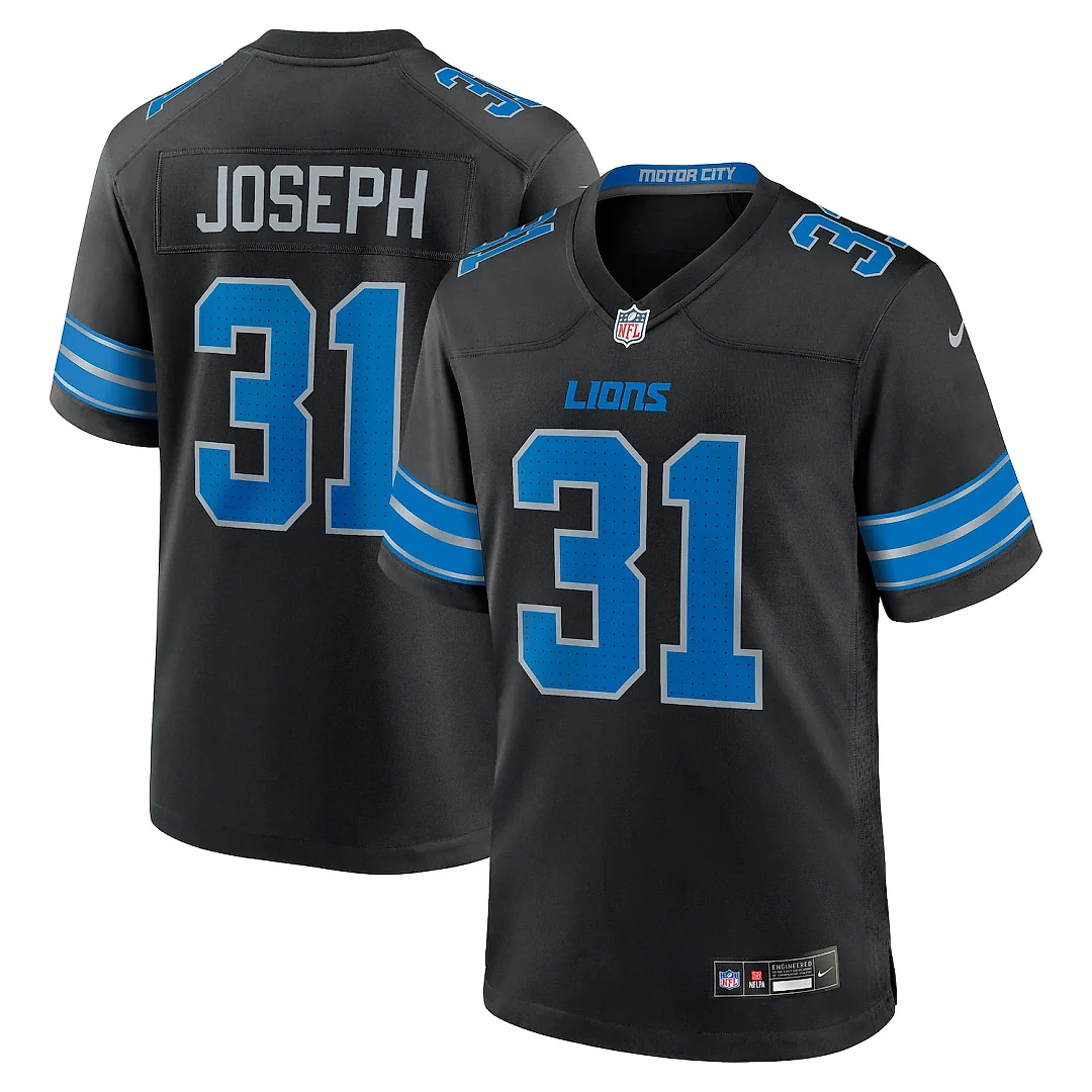Zennovawear Kerby Joseph Detroit Lions Alternate Game Jersey - Black