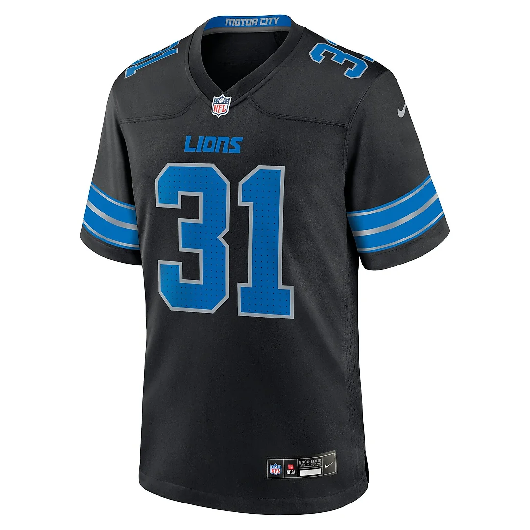 Zennovawear Kerby Joseph Detroit Lions Alternate Game Jersey - Black