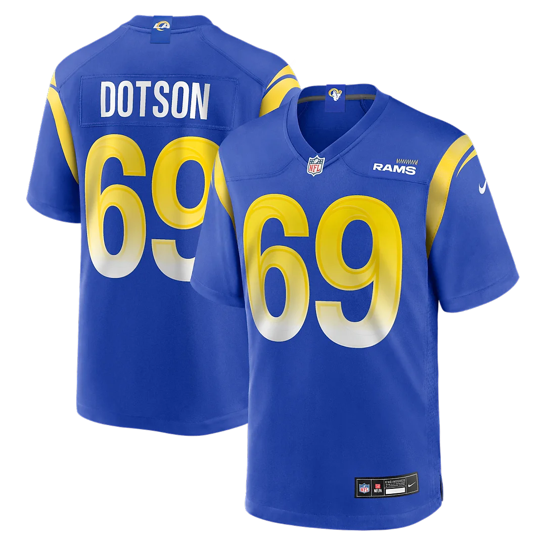Zennovawear Kevin Dotson Los Angeles Rams Game Jersey - Royal