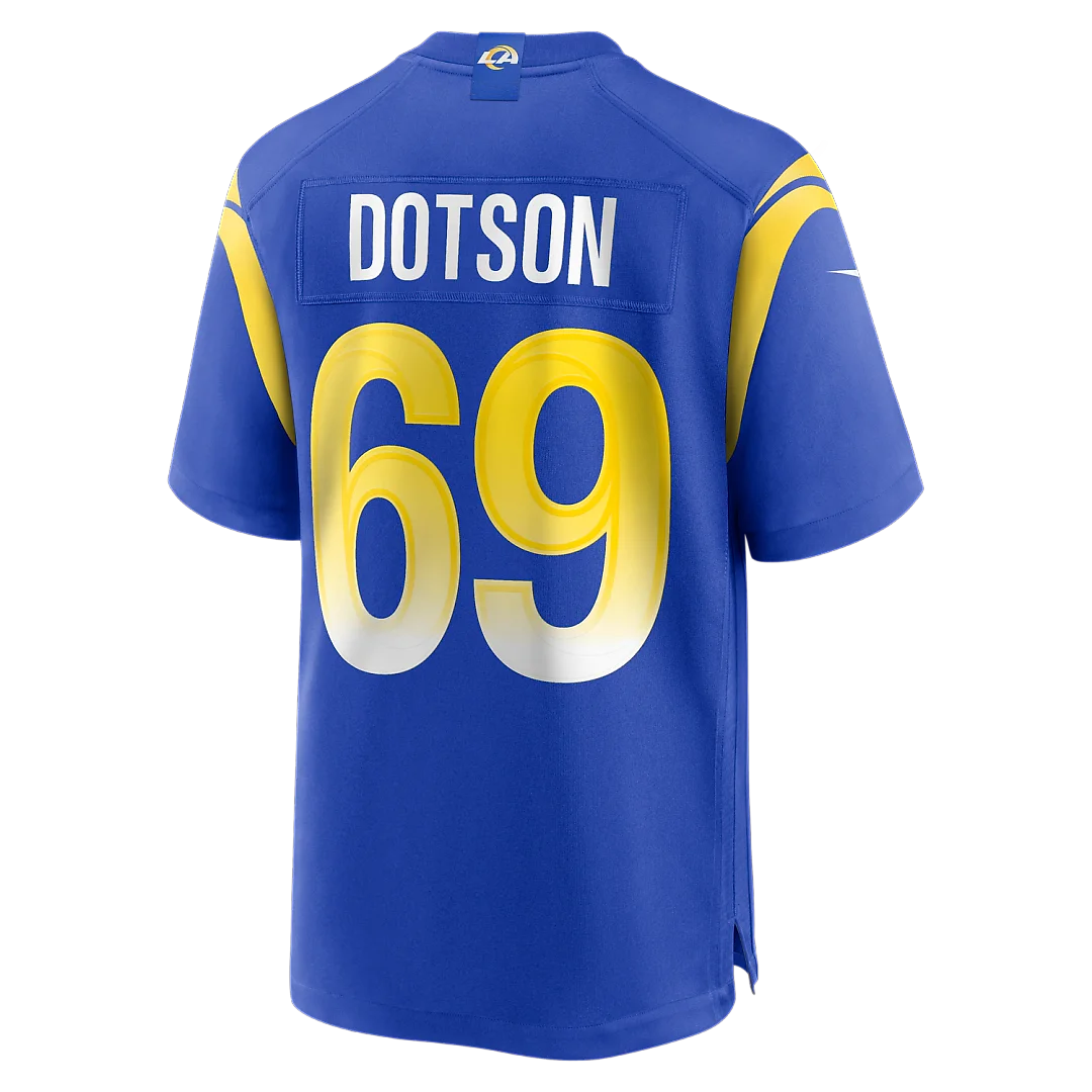 Zennovawear Kevin Dotson Los Angeles Rams Game Jersey - Royal