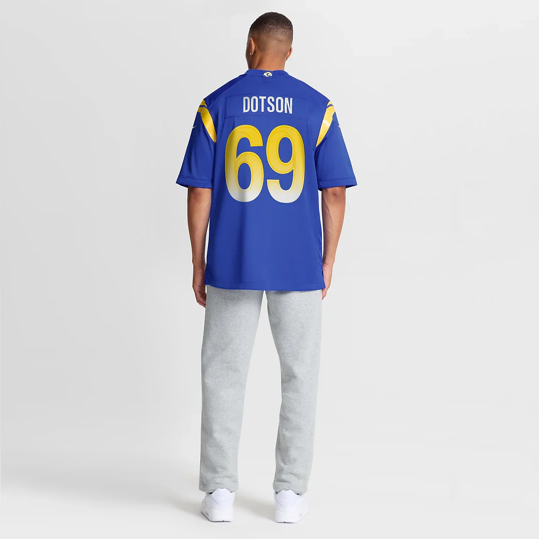 Zennovawear Kevin Dotson Los Angeles Rams Game Jersey - Royal