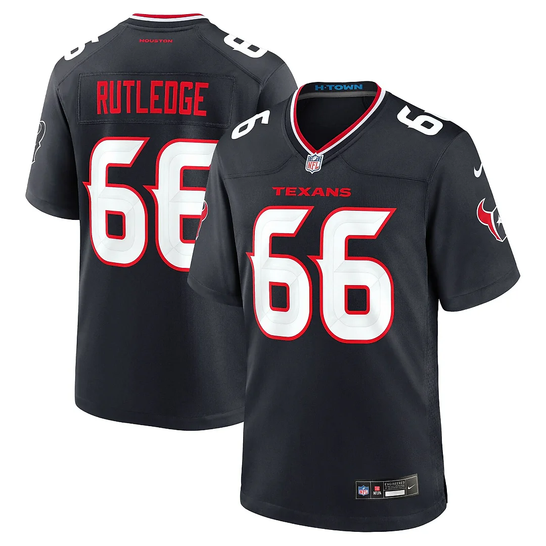 Zennovawear Keylan Rutledge Houston Texans 2026 NFL Draft First Round Pick No. 26 Team Game Jersey - Navy