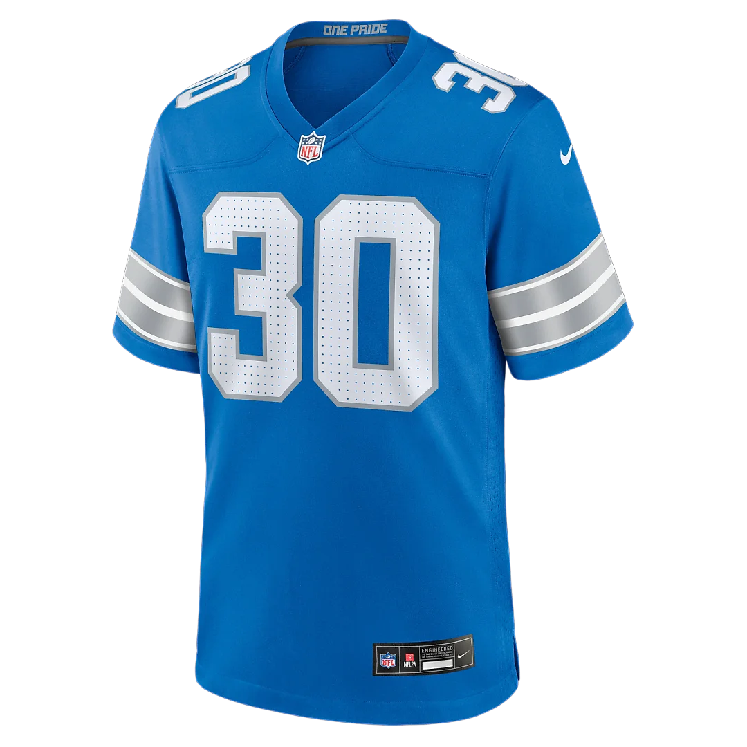 Zennovawear Khalil Dorsey Detroit Lions Team Game Jersey - Blue