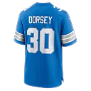 Zennovawear Khalil Dorsey Detroit Lions Team Game Jersey - Blue