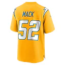 Zennovawear Khalil Mack Los Angeles Chargers Alternate Charger Power Game Player Jersey - Gold