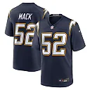 Zennovawear Khalil Mack Los Angeles Chargers Alternate Super Chargers Game Player Jersey - Navy