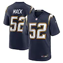 Zennovawear Khalil Mack Los Angeles Chargers Alternate Super Chargers Game Player Jersey - Navy
