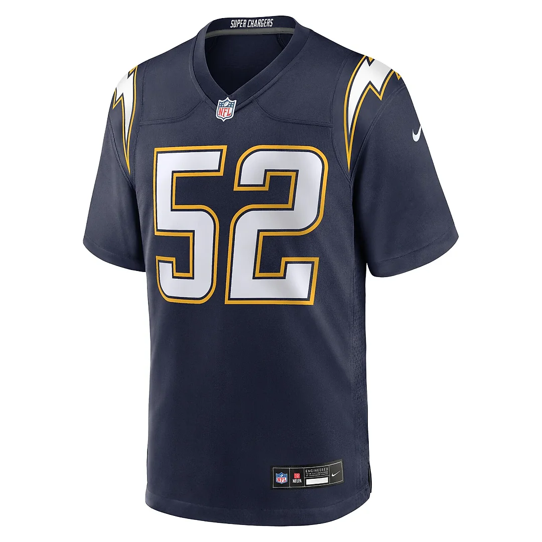 Zennovawear Khalil Mack Los Angeles Chargers Alternate Super Chargers Game Player Jersey - Navy