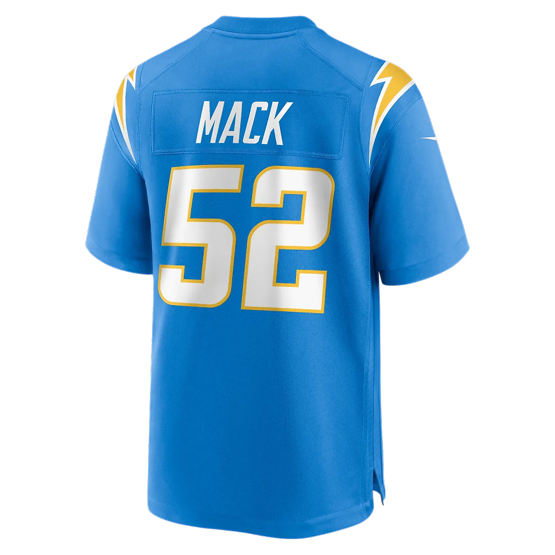 Zennovawear Khalil Mack Los Angeles Chargers Game Jersey - Powder Blue
