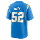 Zennovawear Khalil Mack Los Angeles Chargers Game Jersey - Powder Blue