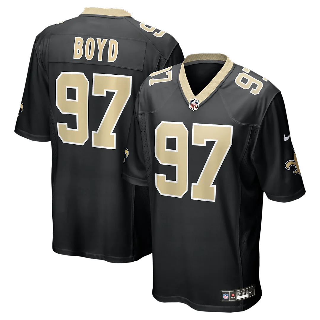 Zennovawear Khristian Boyd New Orleans Saints Game Jersey - Black