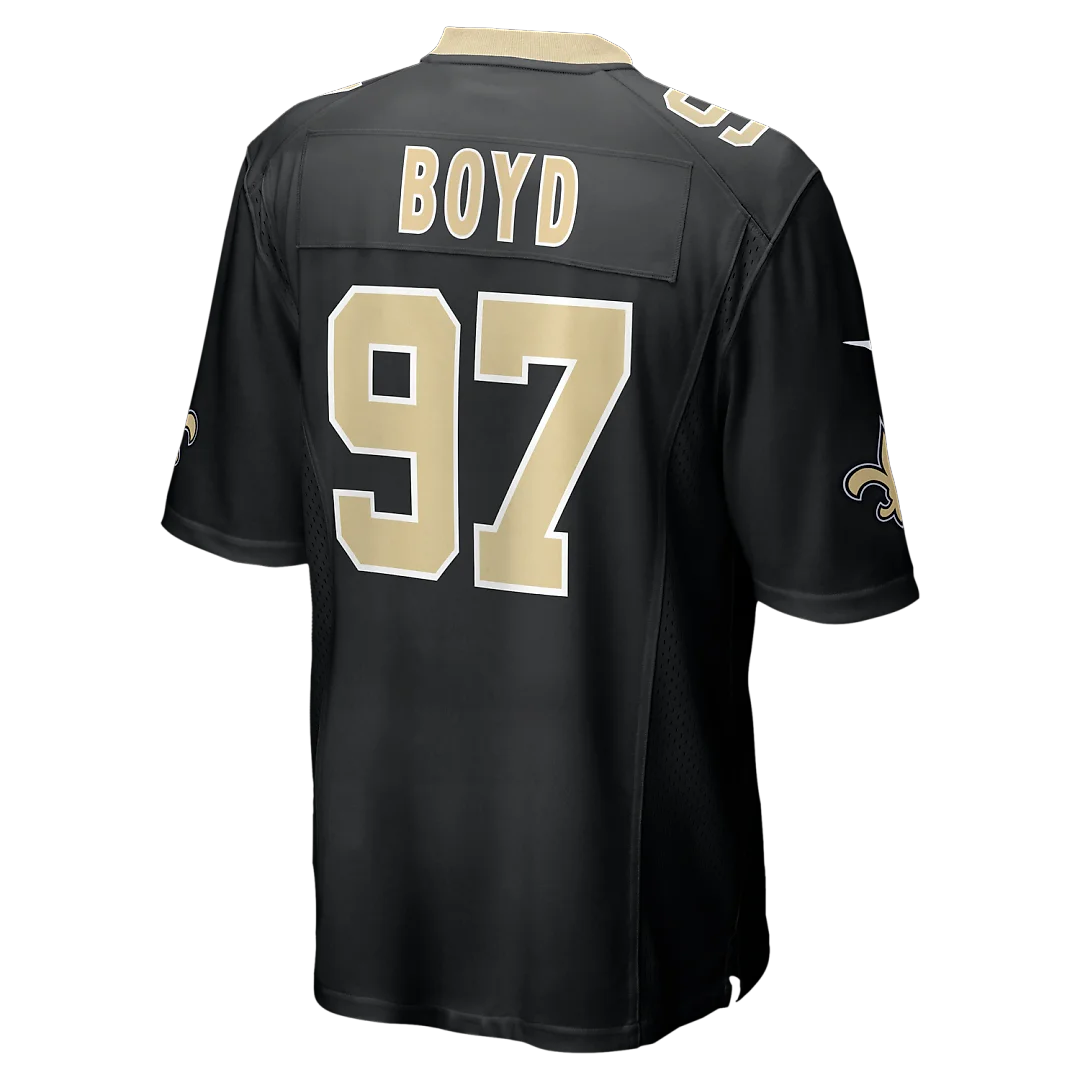 Zennovawear Khristian Boyd New Orleans Saints Game Jersey - Black