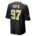 Zennovawear Khristian Boyd New Orleans Saints Game Jersey - Black