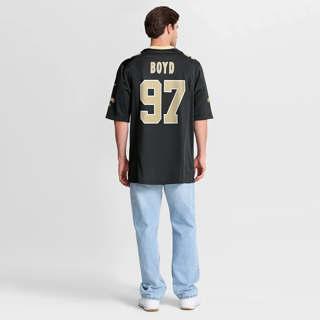 Zennovawear Khristian Boyd New Orleans Saints Game Jersey - Black