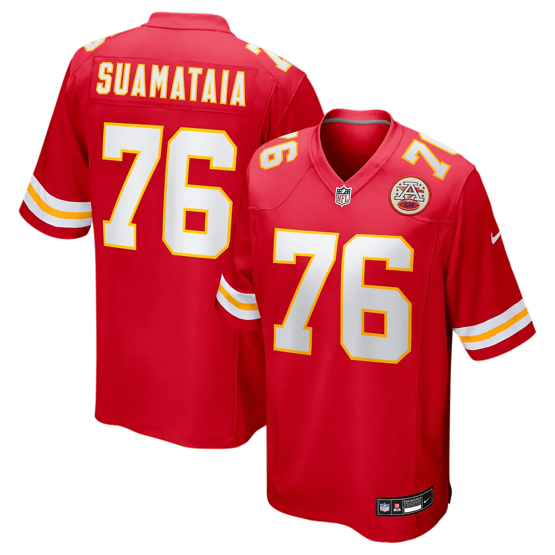 Zennovawear Kingsley Suamataia Kansas City Chiefs Game Jersey - Red