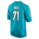 Zennovawear Kion Smith Miami Dolphins Game Jersey - Aqua
