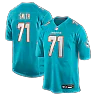 Zennovawear Kion Smith Miami Dolphins Game Jersey - Aqua
