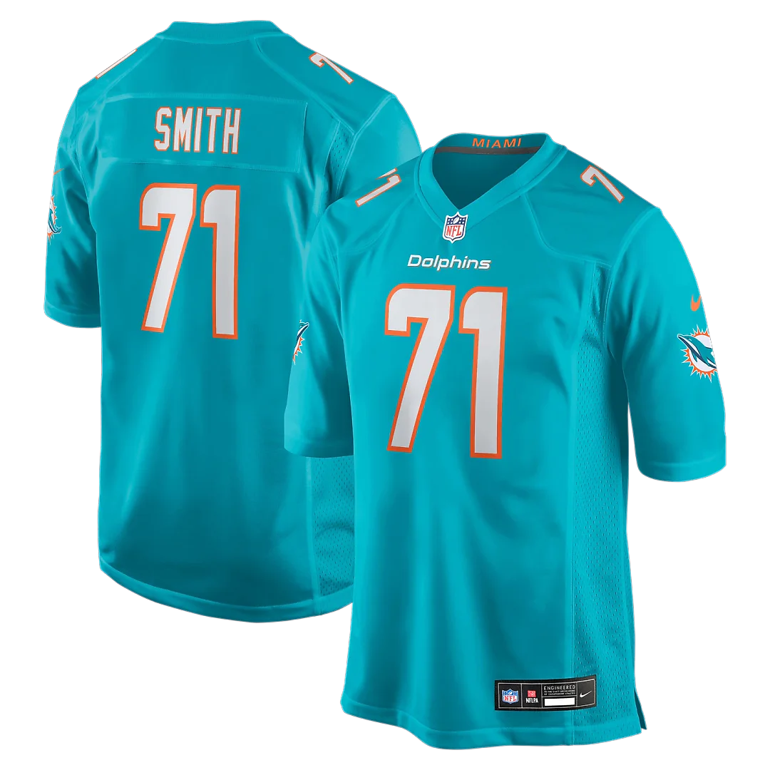 Zennovawear Kion Smith Miami Dolphins Game Jersey - Aqua