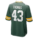 Zennovawear Kiondre Thomas Green Bay Packers Game Player Jersey - Green