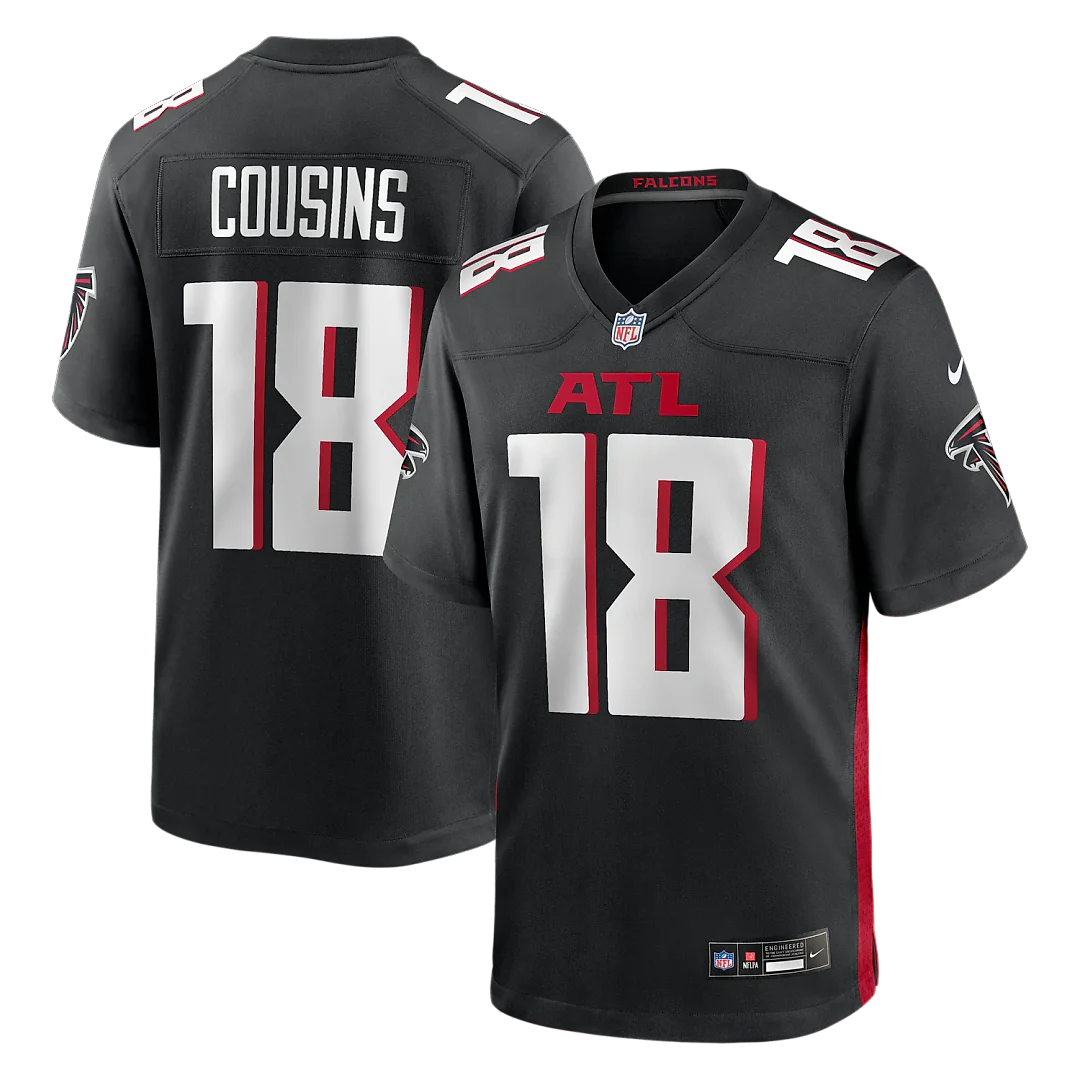 Zennovawear Kirk Cousins Atlanta Falcons Game Player Jersey - Black