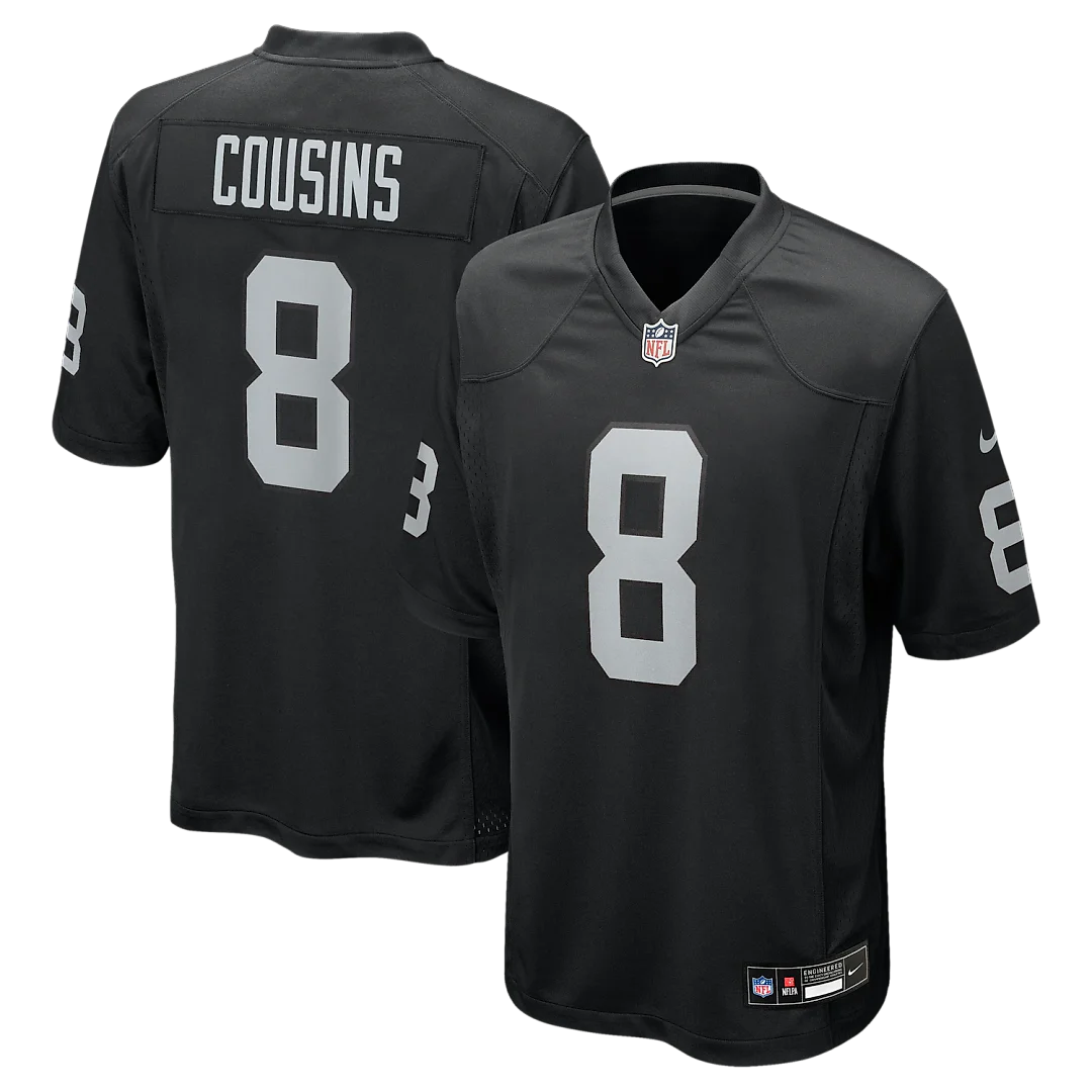 Zennovawear Kirk Cousins Las Vegas Raiders Team Game Jersey - Black
