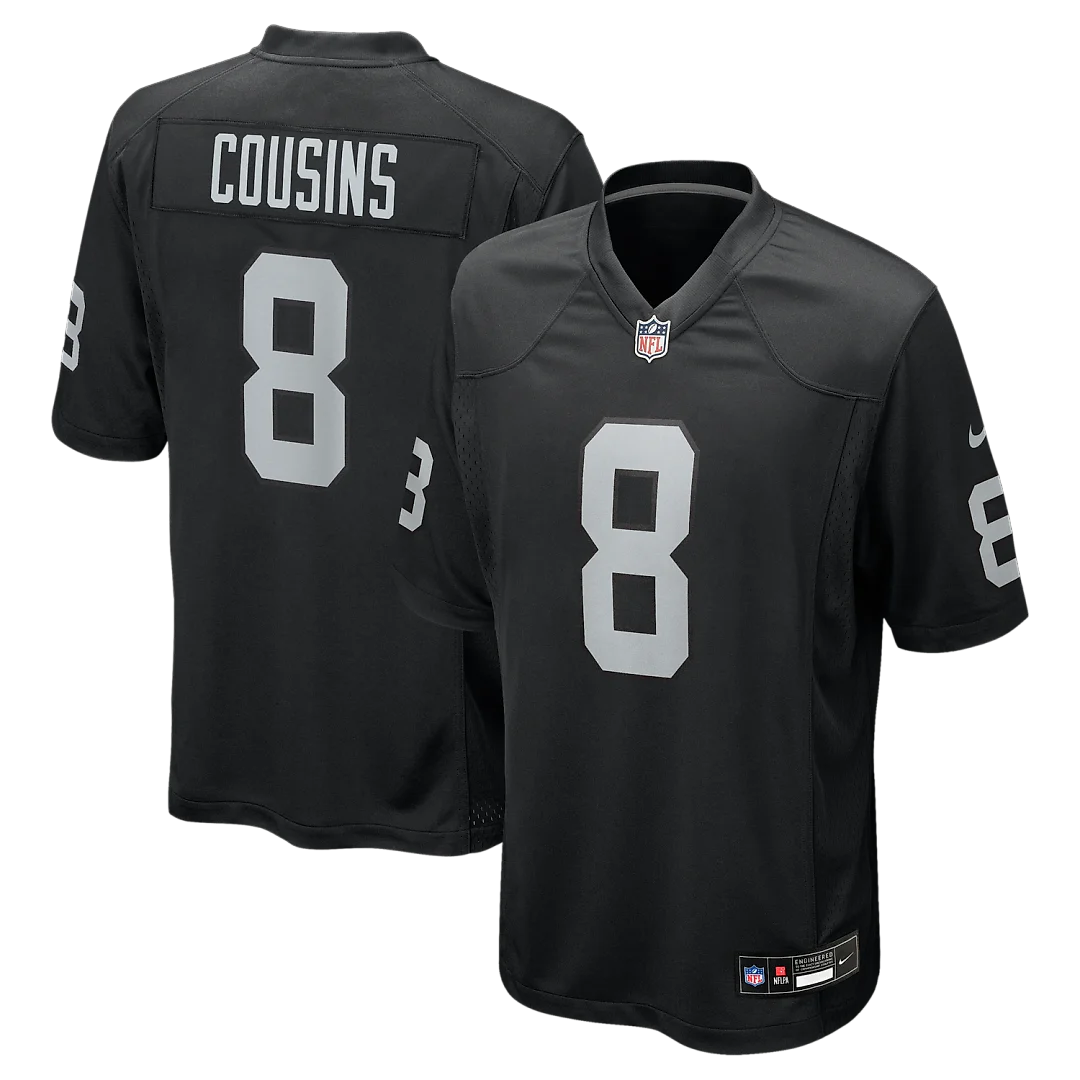 Zennovawear Kirk Cousins Las Vegas Raiders Team Game Jersey - Black