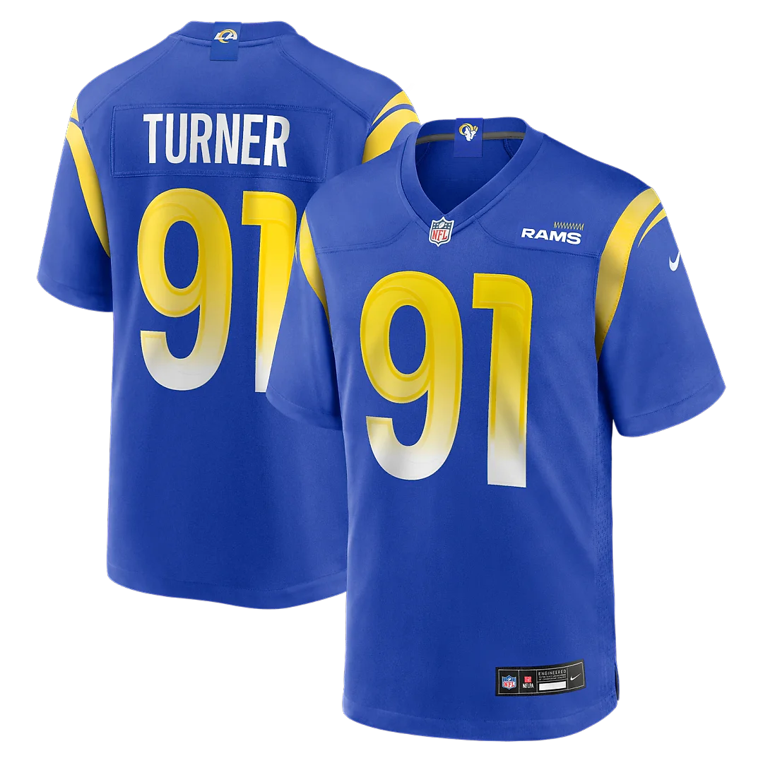 Zennovawear Kobie Turner Los Angeles Rams Home Game Jersey - Royal