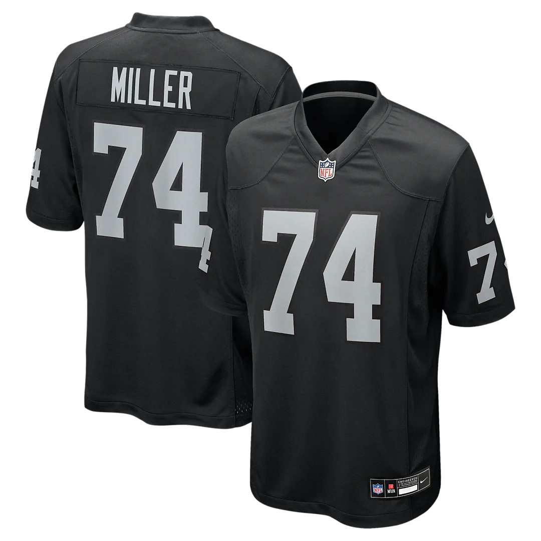 Zennovawear Kolton Miller Las Vegas Raiders Game Jersey - Black