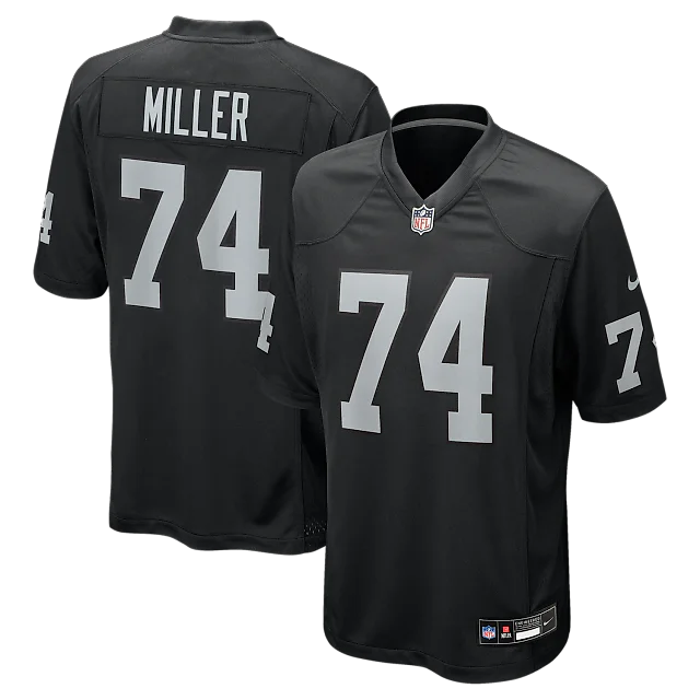 Zennovawear Kolton Miller Las Vegas Raiders Game Jersey - Black