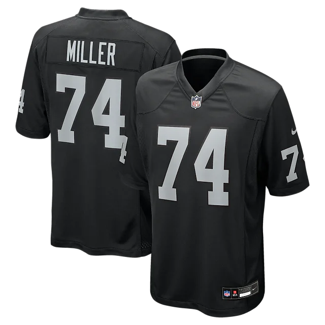 Zennovawear Kolton Miller Las Vegas Raiders Game Jersey - Black