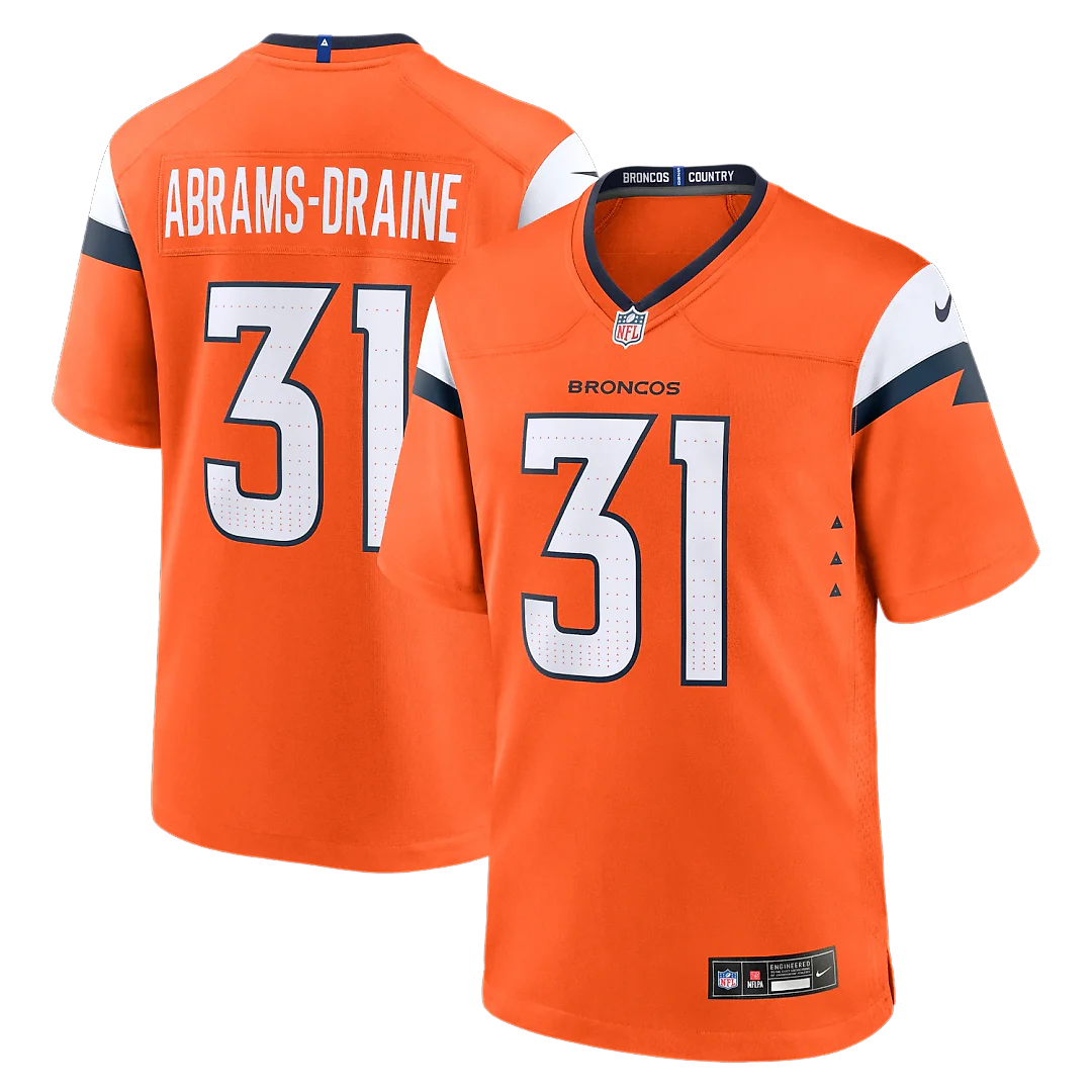 Zennovawear Kris Abrams-Draine Denver Broncos Team Game Jersey - Orange